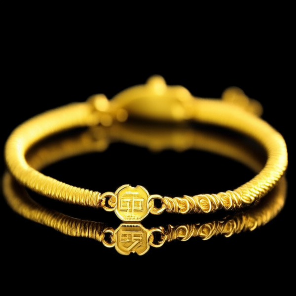 八克黄金手链图片